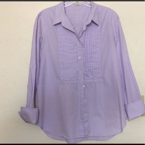 J.Crew Pleated Front French Cuff Button-Up Tunic